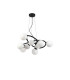 Marshall 70cm Twisted Pendant 9 x G9 Satin Black Opal Glass-4