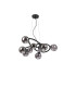 Marshall 70cm Twisted Pendant 9 x G9 Satin Black Smoke Plated Glass-4