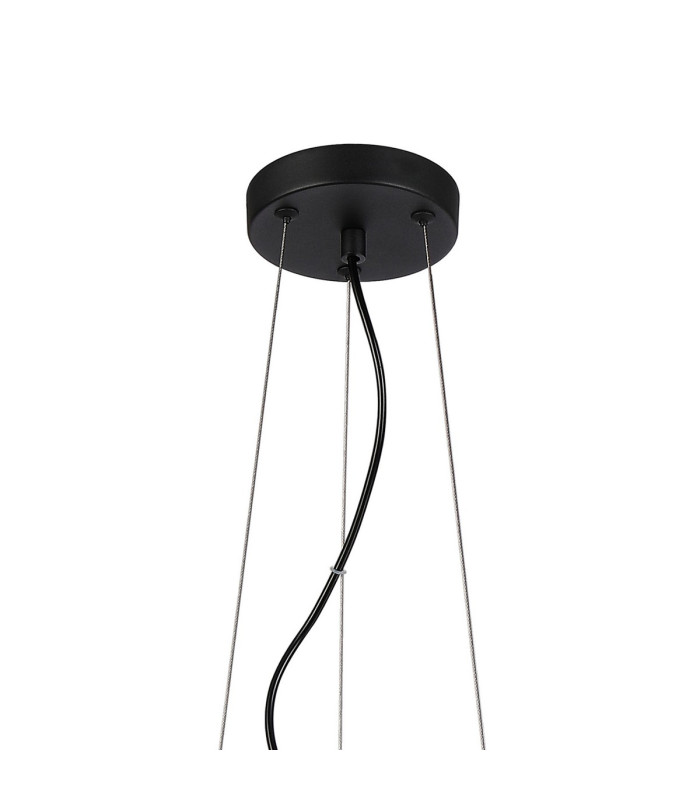 Marshall 70cm Twisted Pendant 9 x G9 Satin Black Opal Glass-5