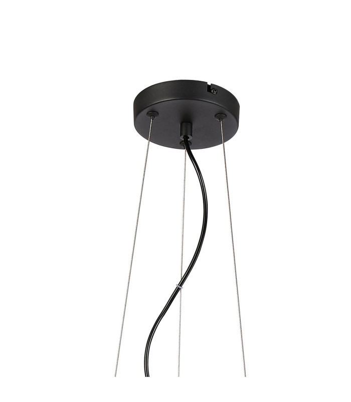 Marshall 70cm Twisted Pendant 9 x G9 Satin Black Smoke Plated Glass-5