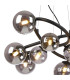 Marshall 70cm Twisted Pendant 9 x G9 Satin Black Smoke Plated Glass-6