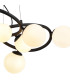 Marshall 70cm Twisted Pendant 9 x G9 Satin Black Opal Glass-7
