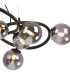 Marshall 70cm Twisted Pendant 9 x G9 Satin Black Smoke Plated Glass-7