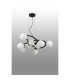Marshall 70cm Twisted Pendant 9 x G9 Satin Black Opal Glass-8