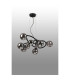 Marshall 70cm Twisted Pendant 9 x G9 Satin Black Smoke Plated Glass-8