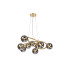 Marshall 70cm Twisted Pendant 9 x G9 Satin Gold Chrome Plated Glass-1