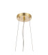 Marshall 70cm Twisted Pendant 9 x G9 Satin Gold Amber Plated Glass-5