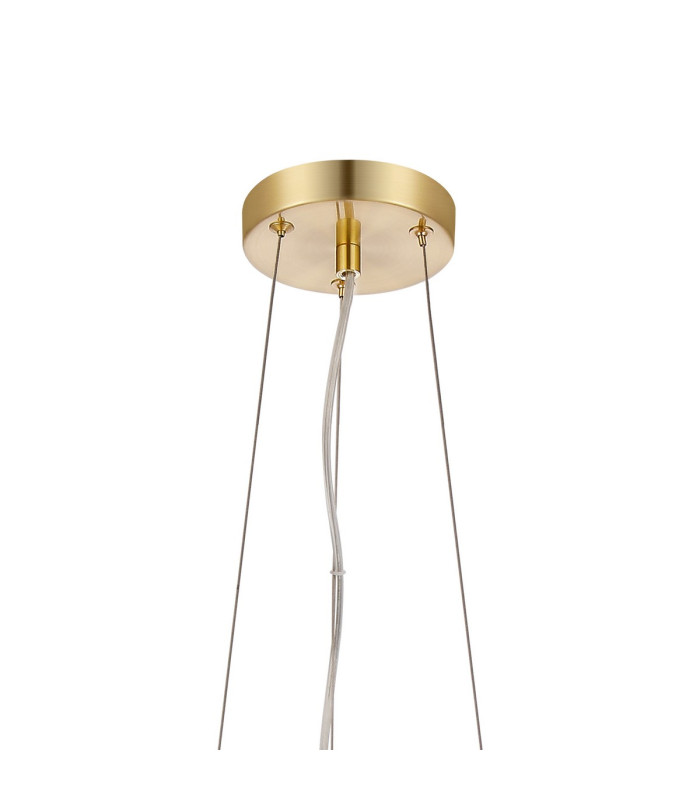 Marshall 70cm Twisted Pendant 9 x G9 Satin Gold Chrome Plated Glass-5