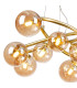 Marshall 70cm Twisted Pendant 9 x G9 Satin Gold Amber Plated Glass-6