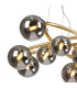 Marshall 70cm Twisted Pendant 9 x G9 Satin Gold Chrome Plated Glass-6