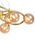 Marshall 70cm Twisted Pendant 9 x G9 Satin Gold Amber Plated Glass-7