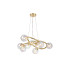 Marshall 70cm Twisted Pendant 9 x G9 Satin Gold Iridescent Plated Glass-1