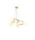 Marshall 70cm Twisted Pendant 9 x G9 Satin Gold Opal Glass-1