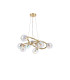 Marshall 70cm Twisted Pendant 9 x G9 Satin Gold Iridescent Plated Glass-4