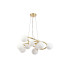 Marshall 70cm Twisted Pendant 9 x G9 Satin Gold Opal Glass-4