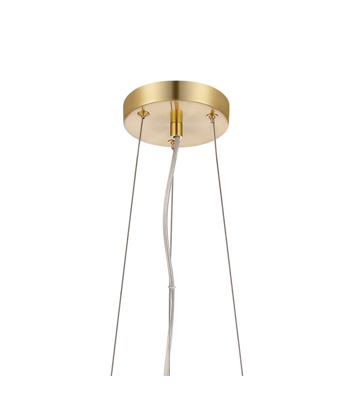 Marshall 70cm Twisted Pendant 9 x G9 Satin Gold Iridescent Plated Glass-5