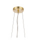 Marshall 70cm Twisted Pendant 9 x G9 Satin Gold Opal Glass-5