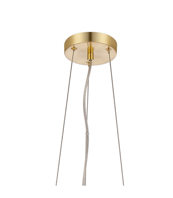 Marshall 70cm Twisted Pendant 9 x G9 Satin Gold Opal Glass-5