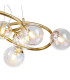 Marshall 70cm Twisted Pendant 9 x G9 Satin Gold Iridescent Plated Glass-7