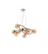 Marshall 70cm Twisted Pendant 9 x G9 Satin Nickel Amber Plated Glass-4