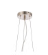 Marshall 70cm Twisted Pendant 9 x G9 Satin Nickel Amber Plated Glass-5