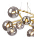 Marshall 70cm Twisted Pendant 9 x G9 Satin Gold Smoke Plated Glass-6