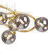 Marshall 70cm Twisted Pendant 9 x G9 Satin Gold Smoke Plated Glass-7