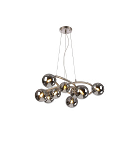 Marshall 70cm Twisted Pendant 9 x G9 Satin Nickel Chrome Plated Glass-1