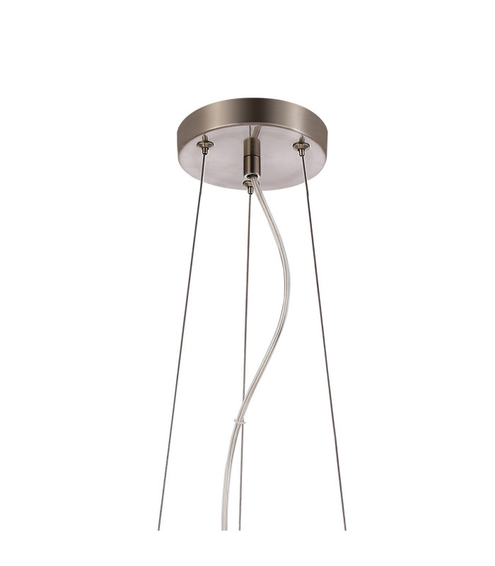 Marshall 70cm Twisted Pendant 9 x G9 Satin Nickel Chrome Plated Glass-5