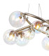 Marshall 70cm Twisted Pendant 9 x G9 Satin Nickel Iridescent Plated Glass-6