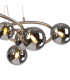 Marshall 70cm Twisted Pendant 9 x G9 Satin Nickel Chrome Plated Glass-7