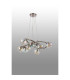 Marshall 70cm Twisted Pendant 9 x G9 Satin Nickel Iridescent Plated Glass-8