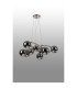 Marshall 70cm Twisted Pendant 9 x G9 Satin Nickel Chrome Plated Glass-8