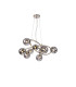 Marshall 70cm Twisted Pendant 9 x G9 Satin Nickel Smoke Plated Glass-1