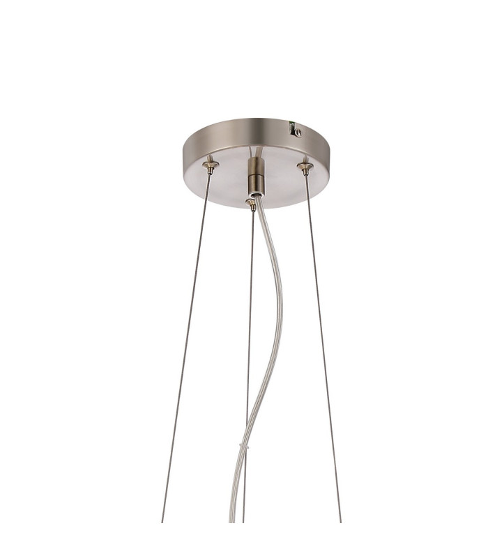 Marshall 70cm Twisted Pendant 9 x G9 Satin Nickel Smoke Plated Glass-5