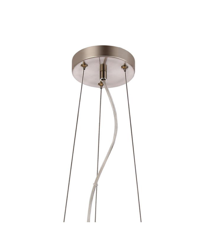 Marshall 70cm Twisted Pendant 9 x G9 Satin Nickel Opal Glass-5