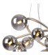 Marshall 70cm Twisted Pendant 9 x G9 Satin Nickel Smoke Plated Glass-6