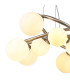 Marshall 70cm Twisted Pendant 9 x G9 Satin Nickel Opal Glass-6