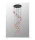 Marshall 60cm Pendant 16 x G9 Satin Black Iridescent Plated Glass-3