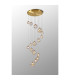 Marshall 60cm Pendant 16 x G9 Satin Gold Iridescent Plated Glass-3
