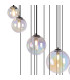 Marshall 60cm Pendant 16 x G9 Satin Black Iridescent Plated Glass-8