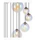 Marshall 60cm Pendant 16 x G9 Satin Black Iridescent Plated Glass-9