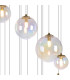 Marshall 60cm Pendant 16 x G9 Satin Gold Iridescent Plated Glass-8