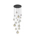 Marshall 60cm Pendant 16 x G9 Satin Black Iridescent Plated Glass-10
