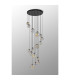 Marshall 60cm Pendant 16 x G9 Satin Black Iridescent Plated Glass-11