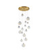 Marshall 60cm Pendant 16 x G9 Satin Gold Iridescent Plated Glass-10