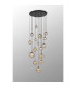 Marshall 60cm Pendant 16 x G9 Satin Black Iridescent Plated Glass-12
