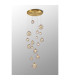 Marshall 60cm Pendant 16 x G9 Satin Gold Iridescent Plated Glass-12