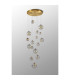 Marshall 60cm Pendant 16 x G9 Satin Gold Iridescent Plated Glass-13