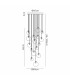 Marshall 60cm Pendant 16 x G9 Satin Nickel Iridescent Plated Glass-2